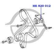 HE820012 HANSE Ролик натяжителя приводного ремня