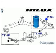 T126R ФОРТУНА Рессорная втулка, F/R подвески, 18*30*56