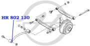 HR802130 HANSE Сайлентблок продольной тяги задней подвески, передний