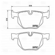 PF4006 TRIALLI Колодки тормозные дисковые задние для автомобилей BMW 5 (E60) (03-) / 6 (E63) (03-)