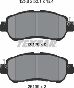 2613801 TEXTAR Комплект тормозных колодок