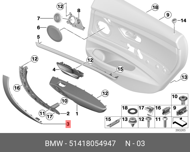 51417393486 BMW AKZENTLEISTE VORN RECHTS,Накладка световода П Пд купить в интерн