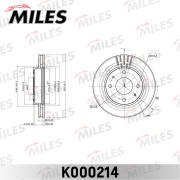 K000214 MILES Диск тормозной