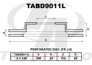 TABD9011L TRUST AUTO Диск тормозной