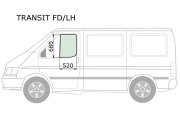 TRANSITFDLH XYG Стекло переднее левое опускное FORD TRANSIT VAN 85