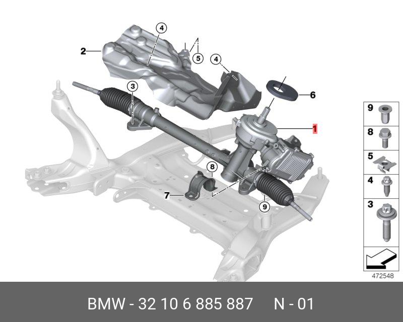32106885887 BMW Рулевой механизм электрический
