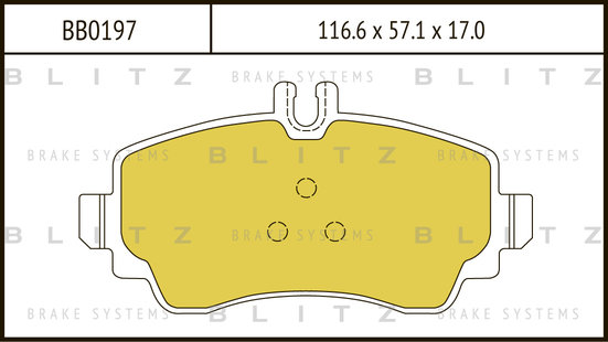 BB0197 BLITZ Колодки тормозные дисковые