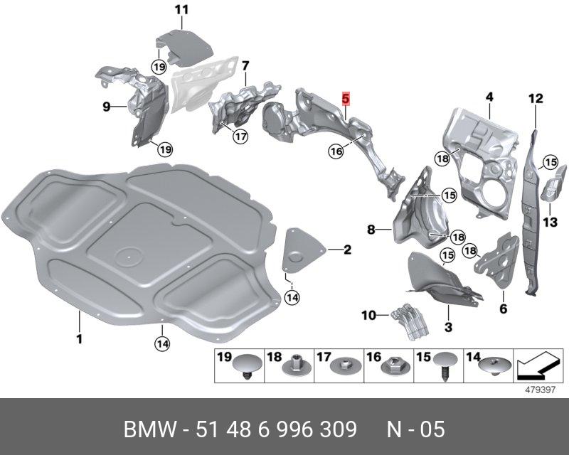 51486996309 BMW SCHALLISOLIERUNG STIRNWAN