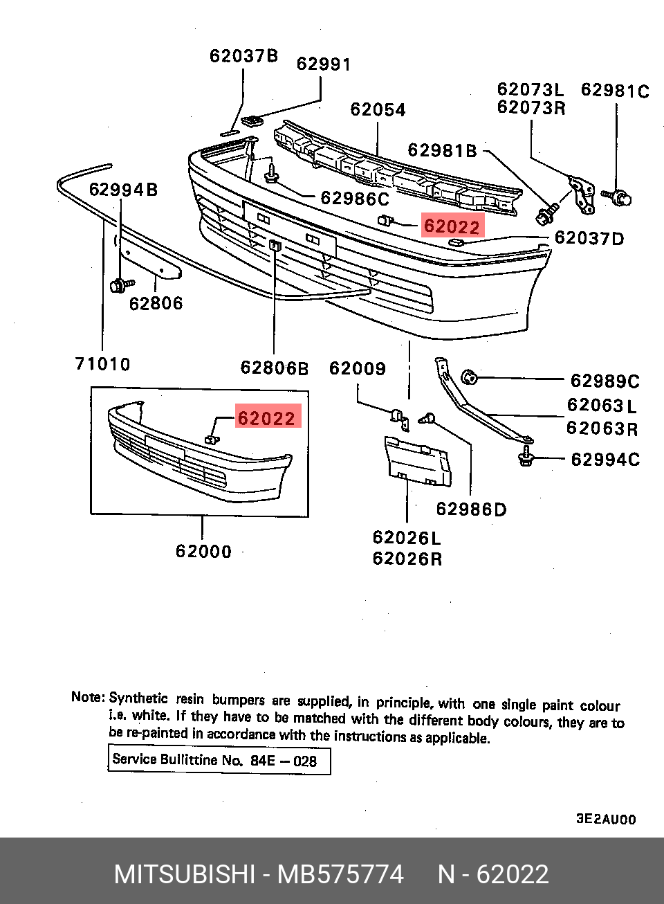 MB575774 MITSUBISHI CLIP PLASTIC