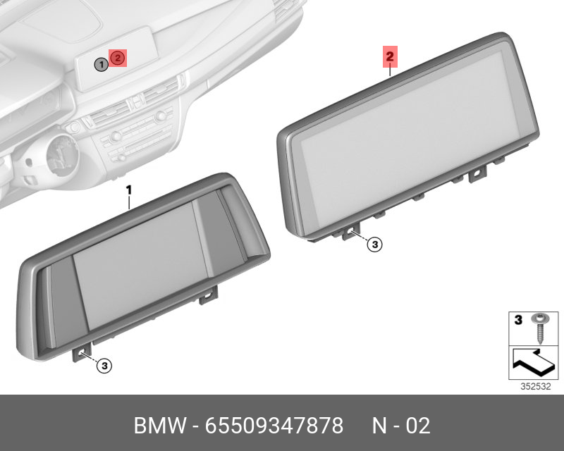 65509347878 BMW Центральный информационный дисплей 10,25