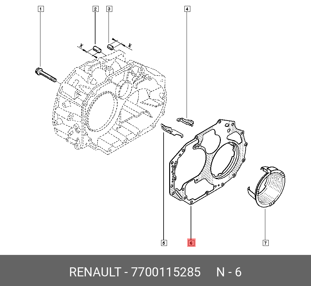 7700115285 RENAULT МАСЛООТРАЖАТЕЛЬ АКП (МЕТ)
