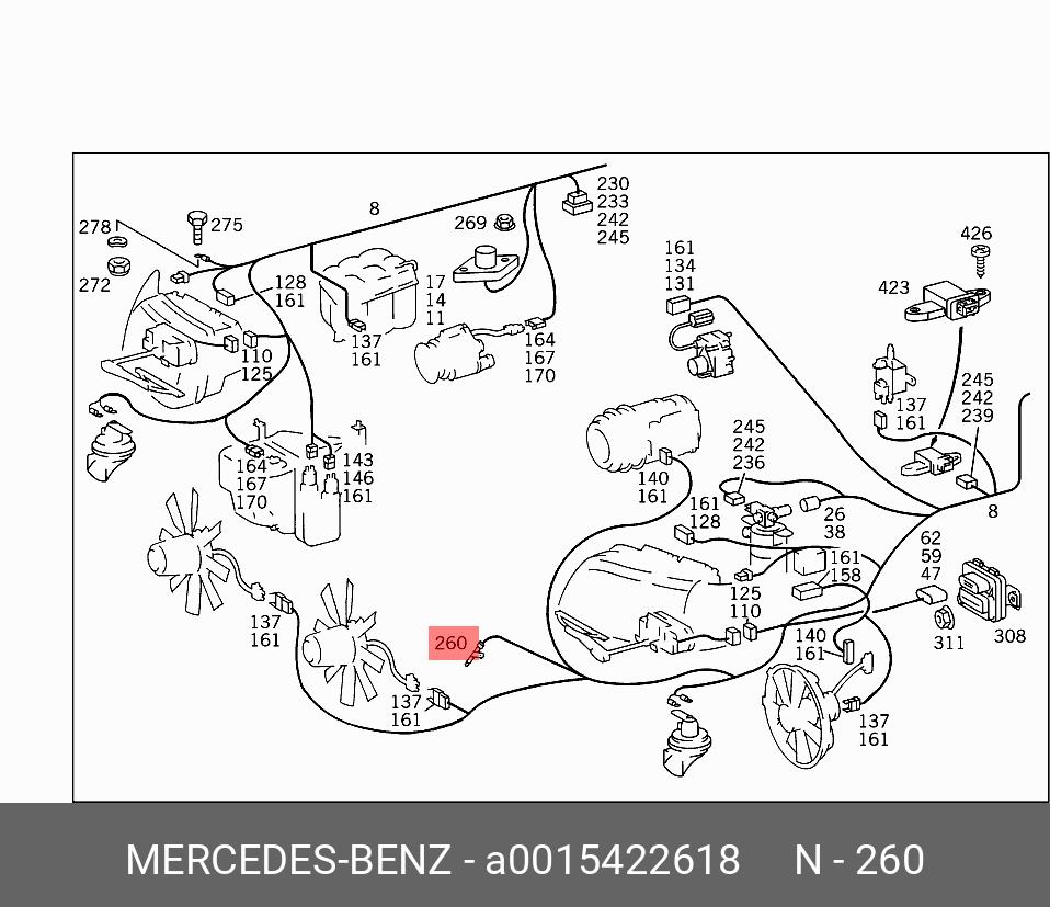 A0015422618 MERCEDES-BENZ ДАТЧИК ТЕМПЕРАТУРЫ ВНЕШНЕЙ,TEMPERATURSENSOR,SENSOR ASSY, TEMPERATURE