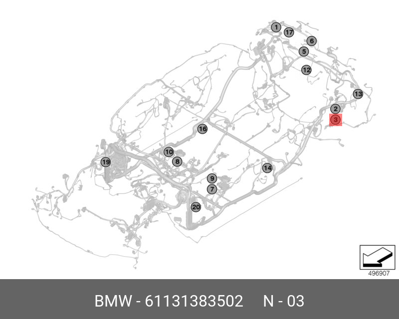 61131383502 BMW Корпус розетки