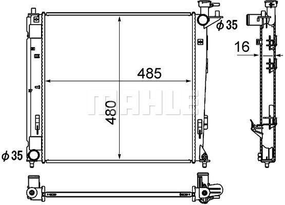 CR1893000S MAHLE/KNECHT Радиатор охлаждающей жидкости