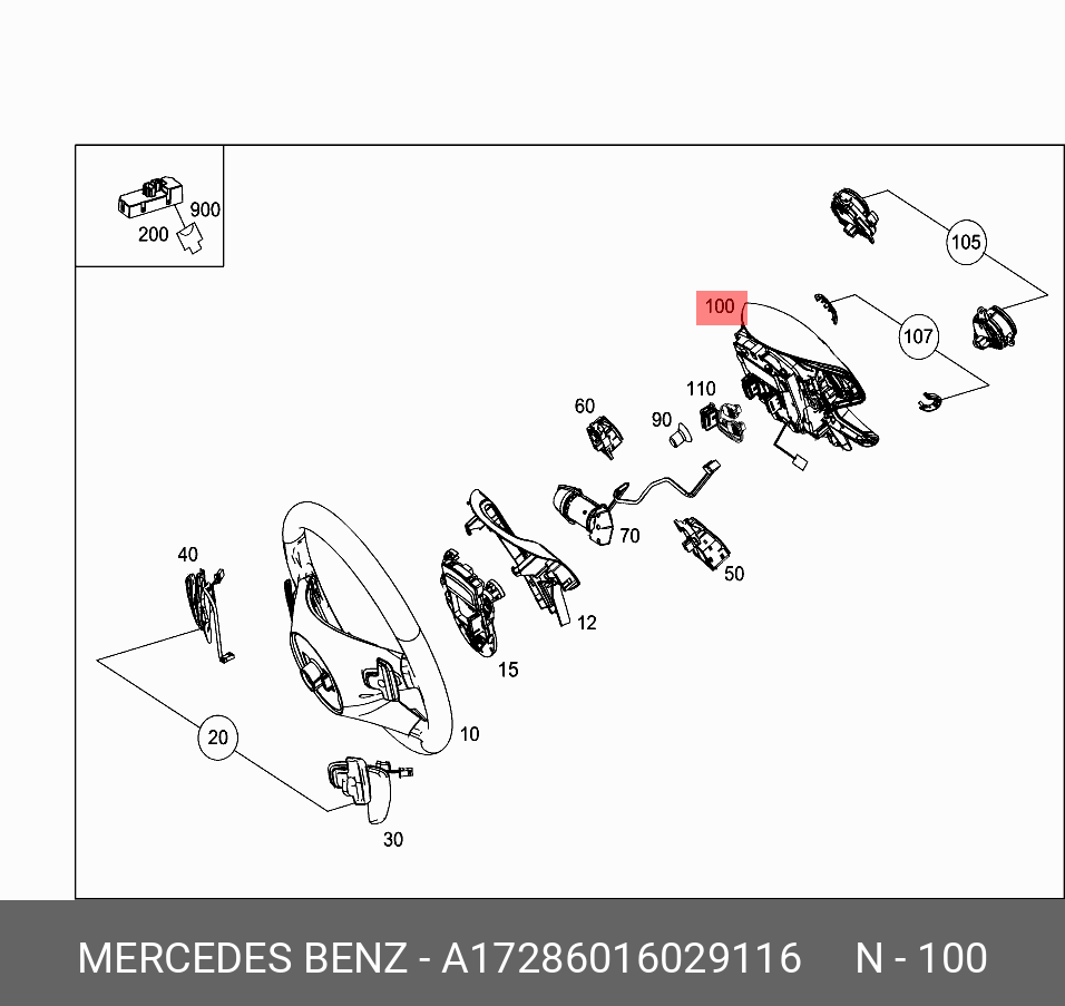 A17286016029116 MERCEDES-BENZ ПОДУШКА БЕЗОПАСНОСТИ.