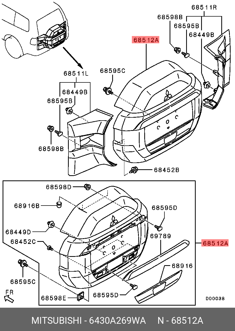 6430A269WA MITSUBISHI -