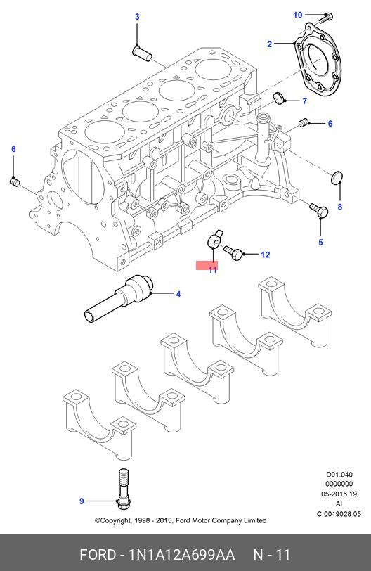 1N1A12A699AA FORD Датчик детонации