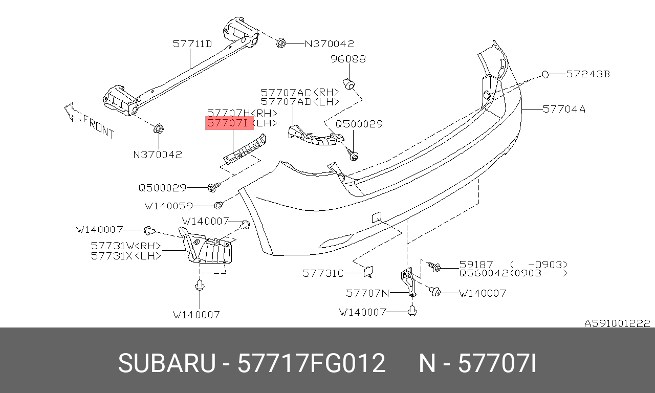 57717FG012 SUBARU КРОНШТЕЙН КУЗОВНОЙ 57717FG012 SUBARU КРОНШТЕЙН КУЗОВНОЙ
