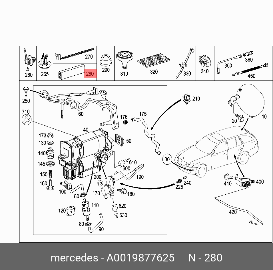 0019877625 MERCEDES-BENZ ЗАЩИТА КРОМКИ КРОНШТЕЙНА