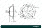 GFR02950L GBRAKE Диск тормозной перфорированный вентилируемый левый