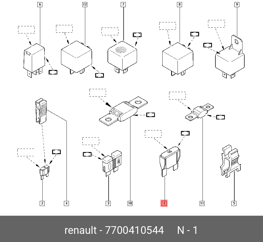 7700410544 RENAULT ПРЕДОХРАНИТЕЛЬ