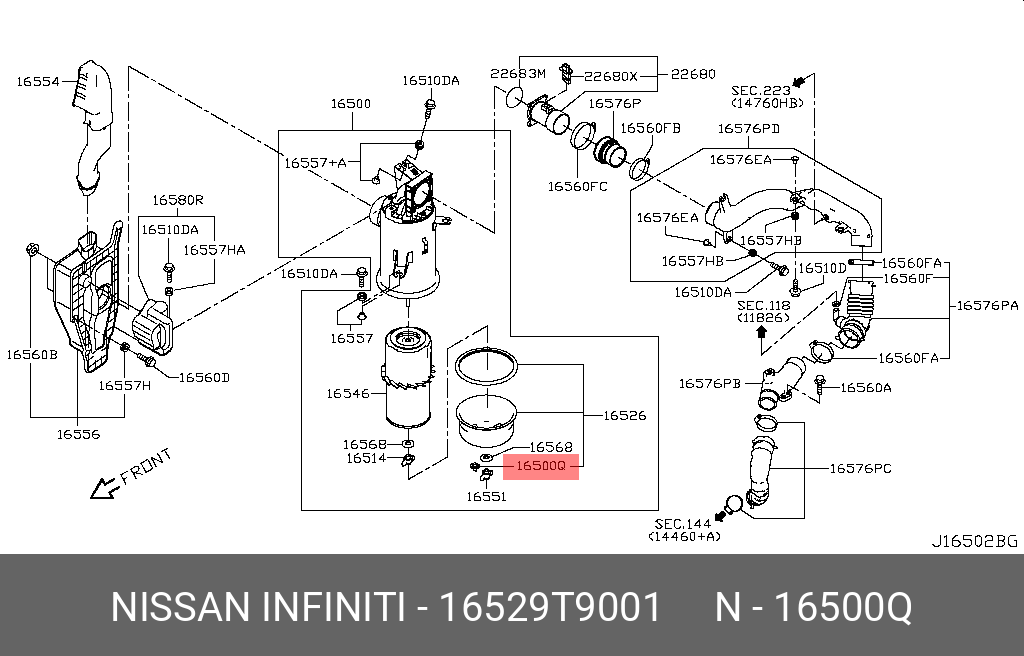 16529T9001 NISSAN BUSHING, RUBBER
