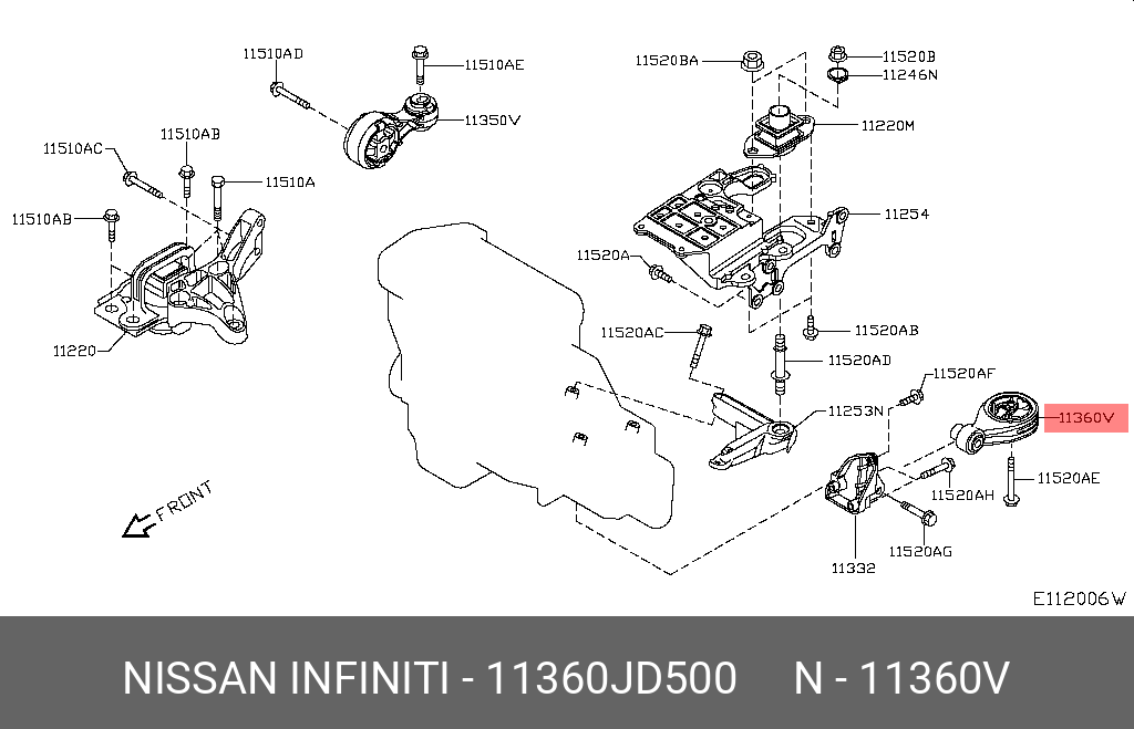 11360JD500 NISSAN Подвеска