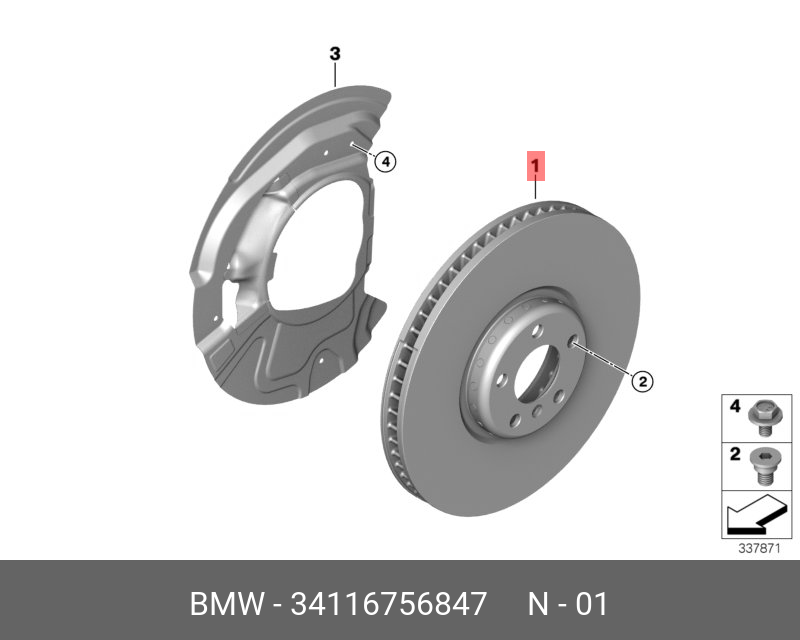 34116756847 BMW Тормозной диск
