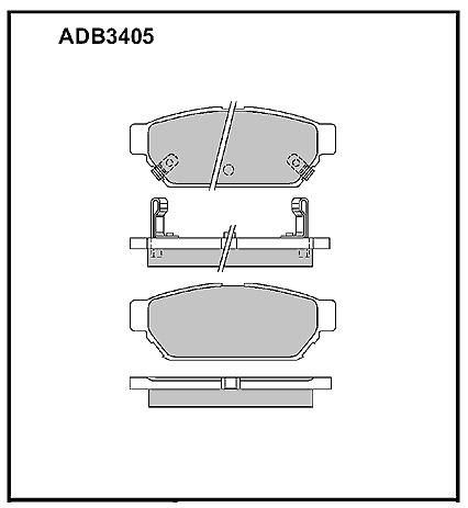 ADB3405 ALLIED NIPPON Колодки тормозные дисковые задние, комплект