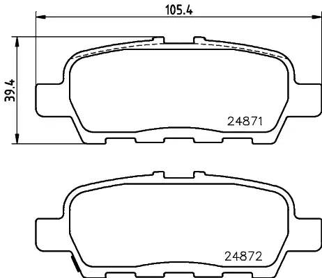 8DB355029691 HELLA Комплект тормозных колодок, дисковый тормоз