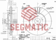 SBD30093132 SEGMATIC Диск тормозной пер FORD Mondeo III 1.8-2.2TD 00