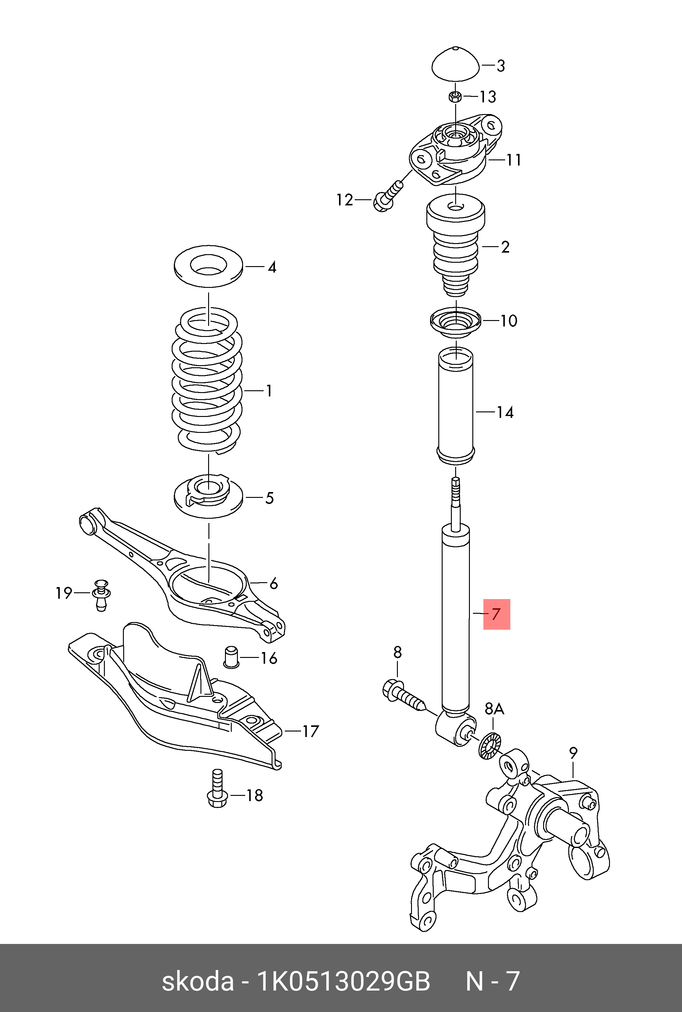 1K0513029GB VAG Амортизатор, газонаполненный