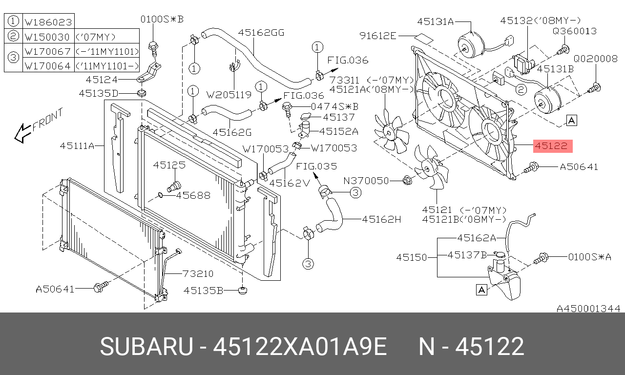 45122XA01A9E SUBARU 