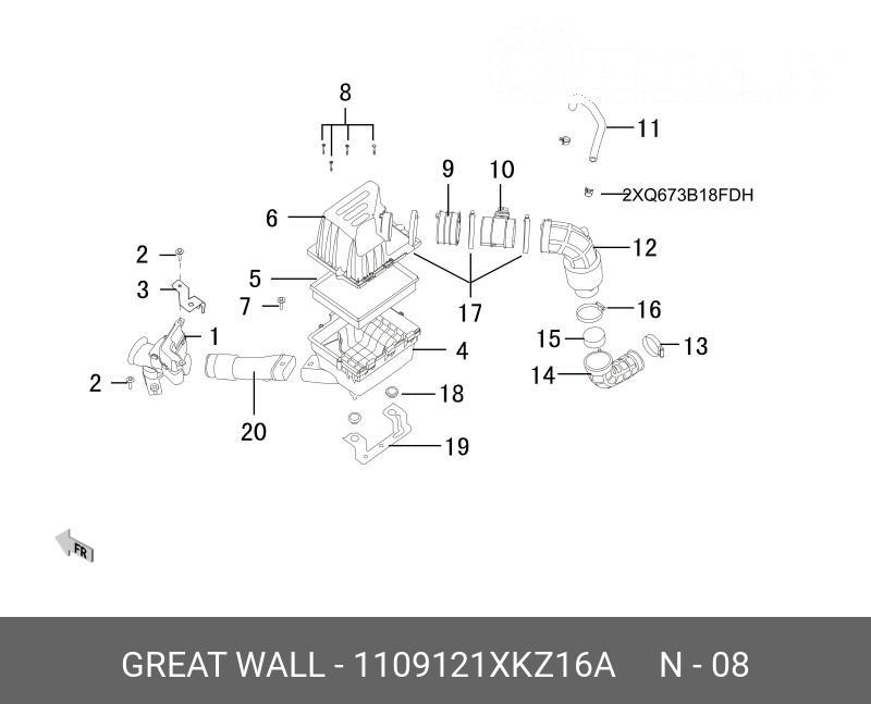 1109121XKZ16A GREAT WALL-HAVAL Саморез корпуса фильтра возд.