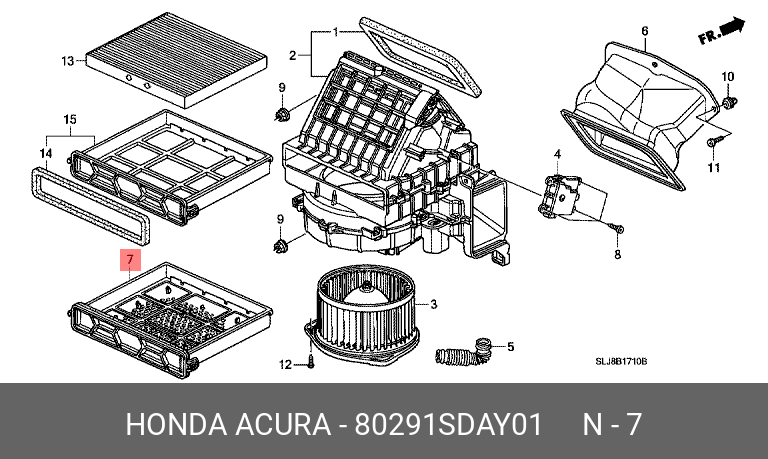 80291SDAY01 HONDA Накладка 80291SDAY01 HONDA Накладка