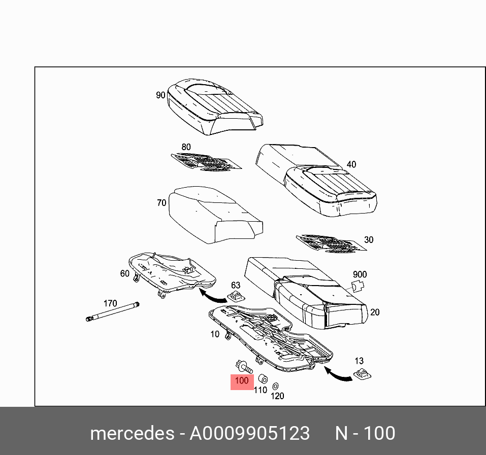 A0009905123 MERCEDES-BENZ БОЛТ М8