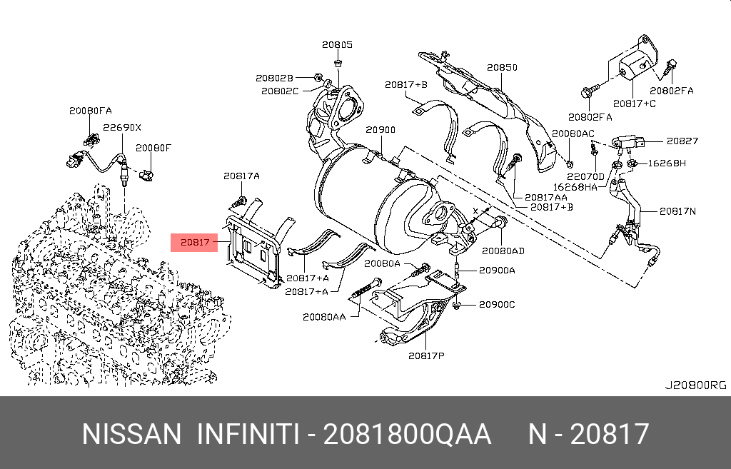 2081800QAA NISSAN Деталь