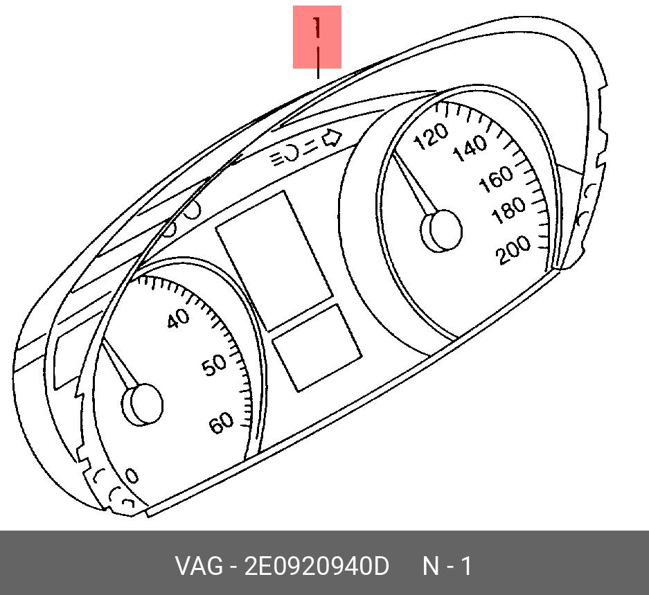 2E0920940D VAG Комбинация приборов