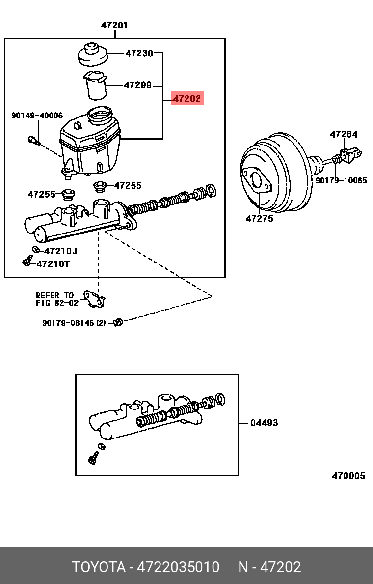 4722035010 TOYOTA БАЧОК ТОРМОЗНОЙ СИСТЕМЫ