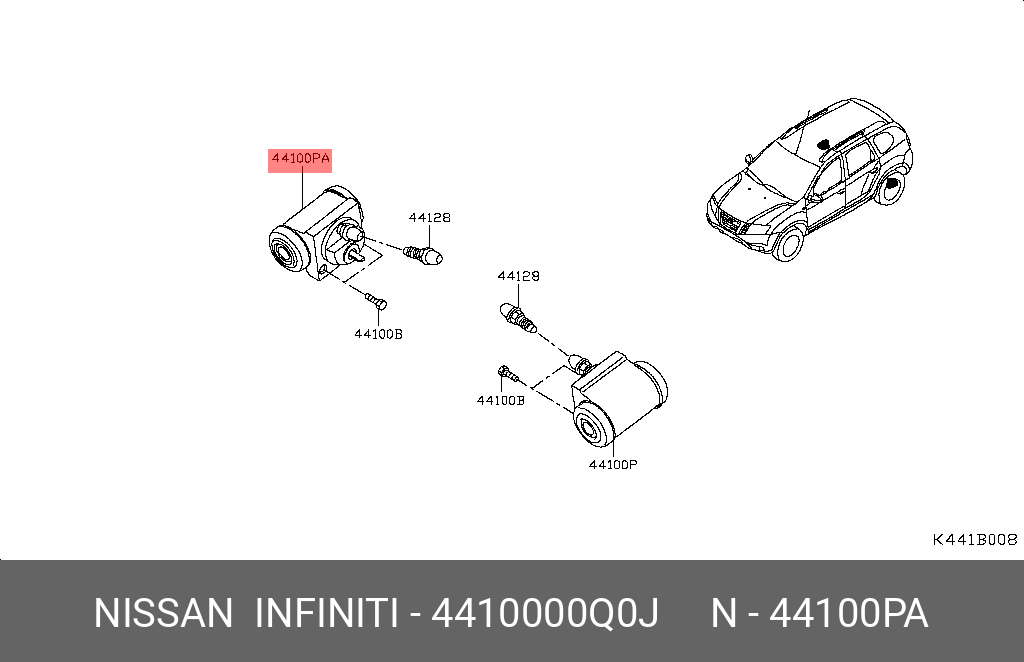 4410000Q0J NISSAN ЦИЛИНДР (ГИДРАВЛИЧЕС