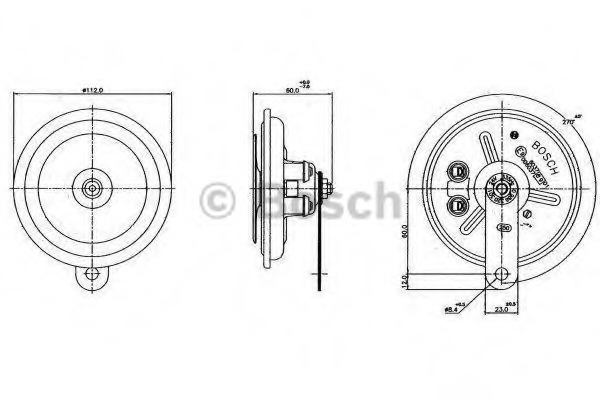 0986320301 BOSCH Звуковой сигнал