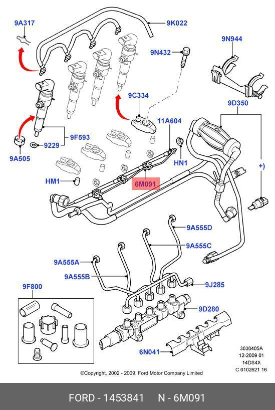 1453841 FORD KABEL-GLUEHSP.,WIRE ASY - GLOW PLUG