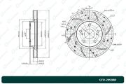 GFR20598R GBRAKE Диск тормозной перфорированный вентилируемый правый