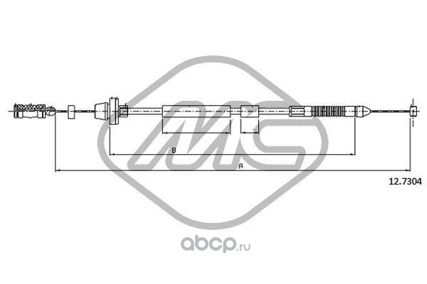 81563 METALCAUCHO Тросик газа