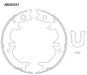 ABS0331 ALLIED NIPPON Колодки  торм. барабан.