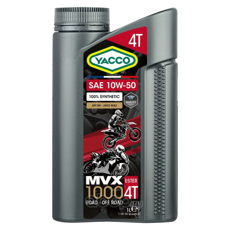 Масло моторное синтетика 10W-50 1 л. YACCO 332225