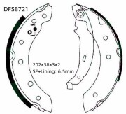 DFS8721 DOUBLE FORCE Колодки тормозные барабанные