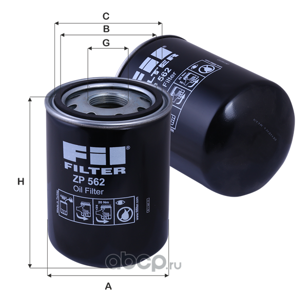 ZP562 FIL FILTER Масляный фильтр