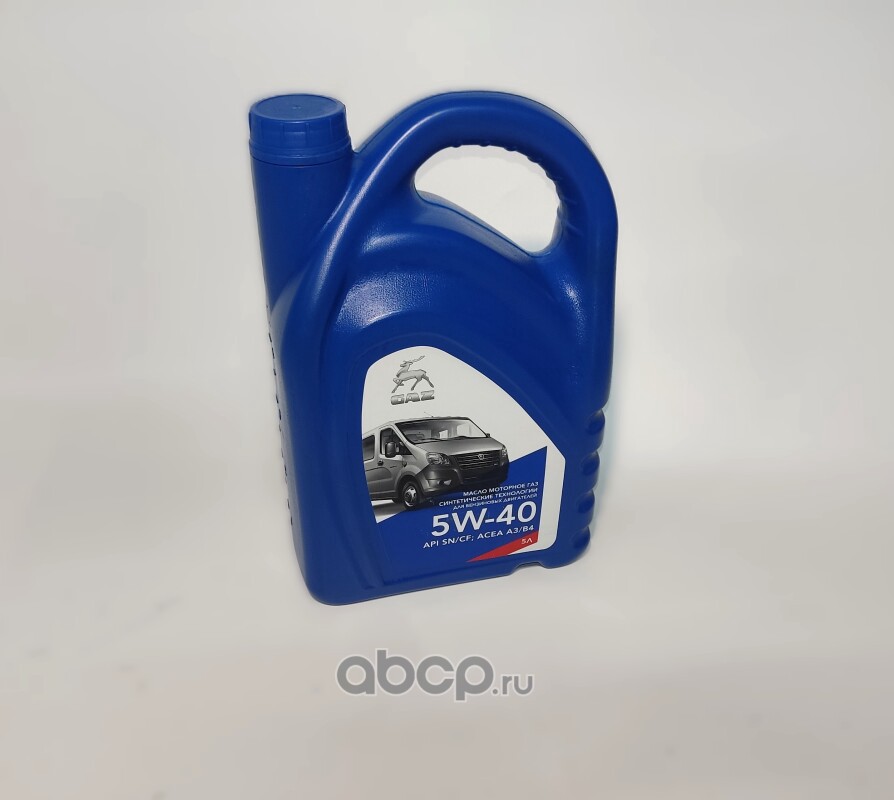 ГАЗ5W40К5Л GAZ МОТОРНОЕ МАСЛО ГАЗ 5W40; КАНИСТРА 5 Л.
