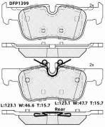 DFP1399 DOUBLE FORCE Колодки тормозные дисковые Double Force